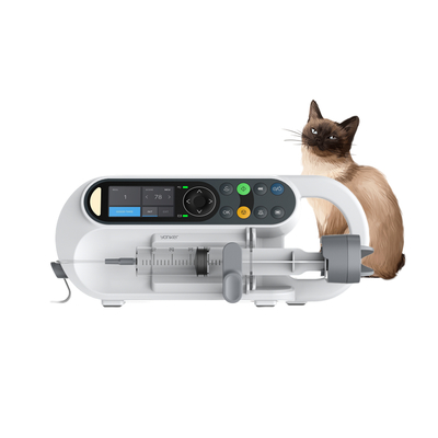 Yonker Veterinary Syringe Pump Adjustable Editable 5 Drug Information 2% Injection Accuracy Electric Syringe Pump for Pet
